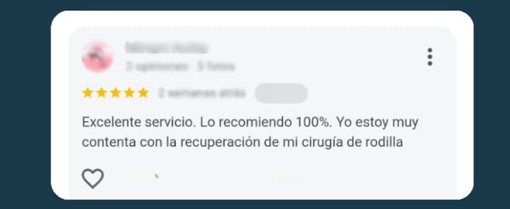 Testimonio paciente fisioterapia de rodilla — Clínica ADAPTA Chihuahua